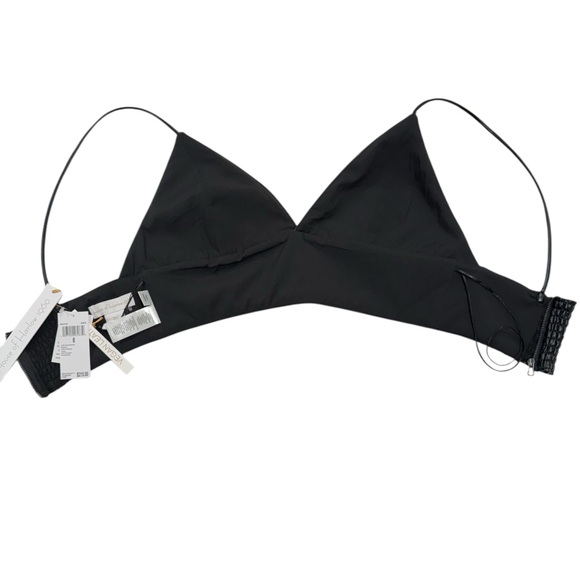 HOUSE OF HARLOW 1960 Vegan Faux Leather Bralette Black Crop Top NWT 8 - Picture 5 of 9